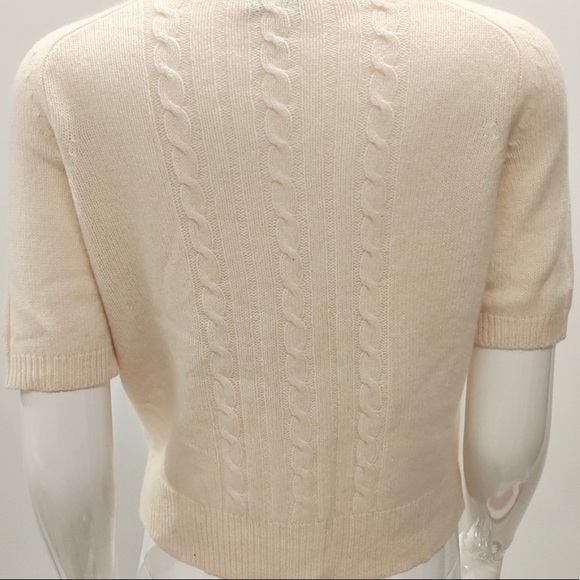 EUC-ANN TAYLOR LOFT SOFT CASHMERE BLEND CARDIGAN SWEATER, PALE BLUSH SIZE SMALL - Picture 2 of 7